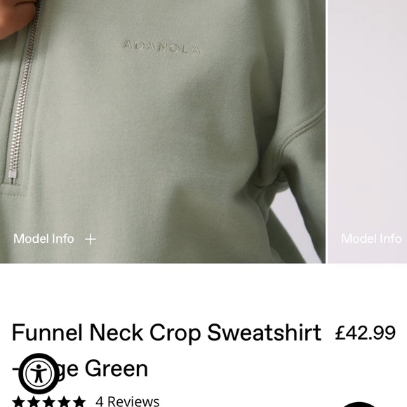 Adanola Sage Green sweatpants and half zip - Picture 3 of 5